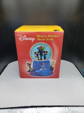 Disney Musical Birthday Water Globe Walt's 100th Hallmark 2001 Mickey Minnie